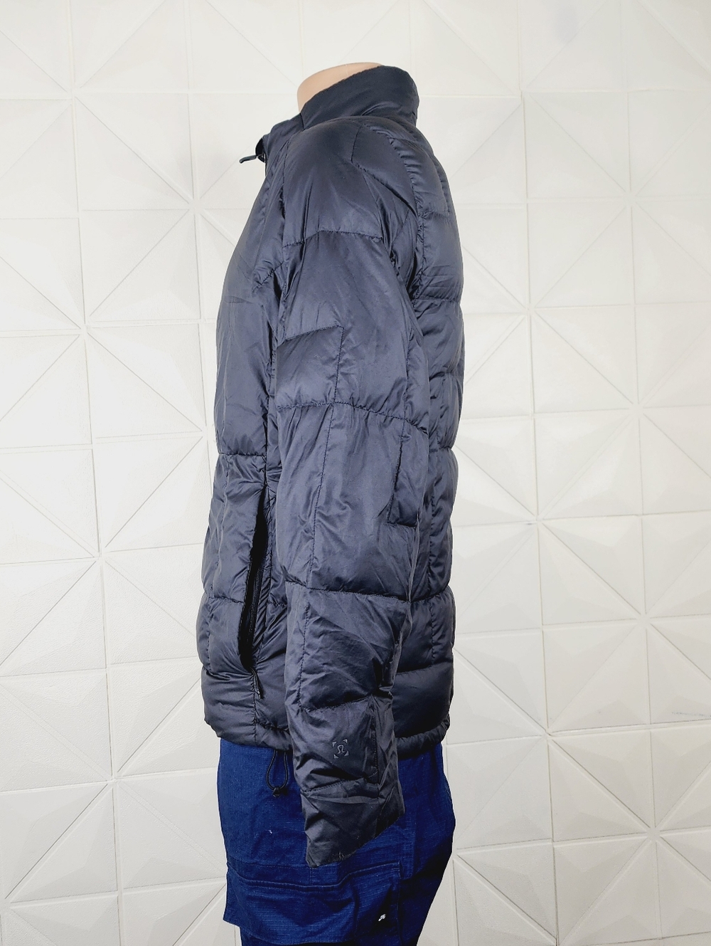 Lululemon Pack It Down Jacket Men’s Size L Black Goose Down Quilted Pockets - Picture 4 of 9